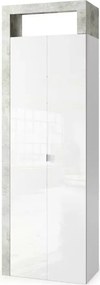 Dulap coloana mare LC Mobili Italia Hamburg 64x188 cm finisaj alb lucios/gri beton