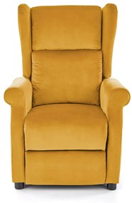 Fotoliu recliner Agustin 2 velvet mustariu H107 cm