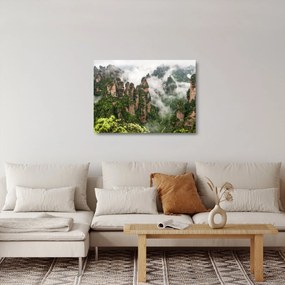 Tablou pe sticlă - Parcul Național Zhangjiajie, China (70x50 cm)