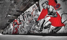Fototapet - Graffitti expresiv (254x184 cm)
