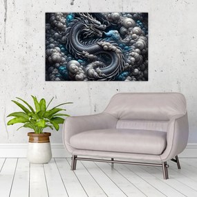 Tablou – Dragon în fum (90x60 cm)