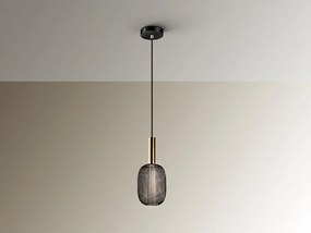 Pendul LED design modern Micron negru/auriu