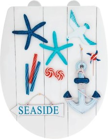 Capac WC cu finisaj lucios Wenko Seaside, 45 x 36,5 cm