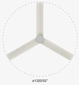 Ventilator LED dimabil FARO 34290-1TW CRUISER LED/20W/230V 2700/4000/6500K + telecomandă