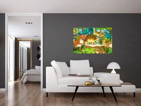 Tablou - Dinozaurii (90x60 cm)