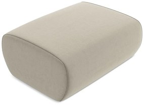 Taburet bej cu tapițerie din catifea Kapua – Makamii