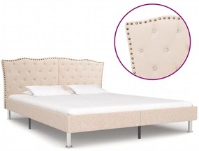 280536 vidaXL Cadru de pat, bej, 180 x 200 cm, material textil