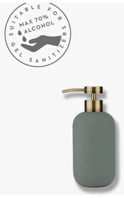Dozator de săpun lichid verde din ceramică 200 ml Lotus – Mette Ditmer Denmark