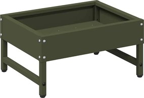 vidaXL Hrănitor pentru păsări Verde măsliniu 80 x 28 x 13.5 cm