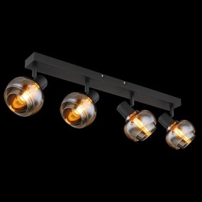 Globo 54309-4B - Corp de iluminat cu spoturi TOKKI 4xE14/40W/230V negru