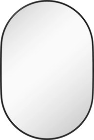 HOMCOM Oglindă pentru Baie cu Ramă din Aluminiu, 40x70 cm, Negru | Aosom Romania