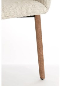 Set de scaune de sufragerie bej cu cotiere 2 buc. tapițat Blaine – Light &amp; Living