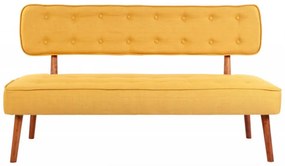 Canapea 2 Locuri, Lemn Solid, Westwood Loveseat, Galben