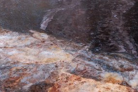 Masa Ovala, Metal, Auriu, Marmura, ORGANIC 200cm, A-46205 VC