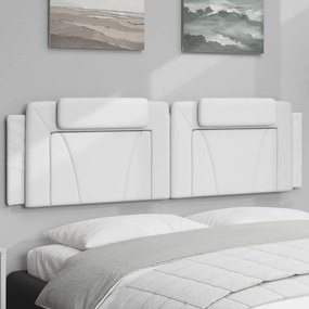 374805 vidaXL Pernă pentru tăblie pat, alb, 180 cm, piele artificială