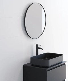 Oglindă de baie BATH DELUXE 01-060-09-02-00 BORGSTED d. 60 cm negru