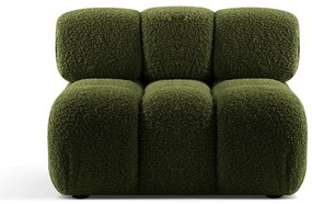 Modul pentru canapea modulară verde cu tapițerie din țesătură bouclé (de mijloc) Bellis – Micadoni Home
