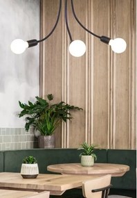 Top Light Galileo 3 C - Lustră pe tijă 3xE27/40W/230V negru