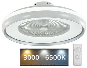 Plafonieră LED cu ventilator LED/45W/230V 3000/4000/6500K gri
