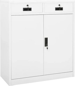 vidaXL Dulap de birou, alb, 90x40x102 cm, oțel