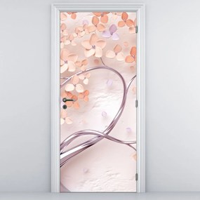 Fototapet pentru ușă - Florile copacului coral abstract (95x205cm)