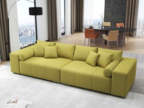 Canapea extensibilă dumonde cu ladă de depozitare si sezut confortabil din spuma high-density, Marbela Enjoy Green XXL 295x100 cm