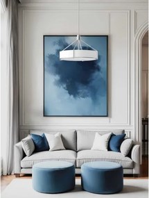 Open Design OR85655 - Lustră pe tijă DORETTO 6xE27/15W/230V Ø 70 cm m. crom/alb