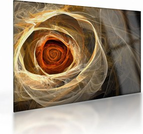 Tablou pe sticlă - Trandafir sufletului artistic (70x50 cm)