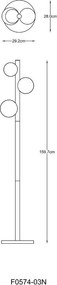 Lampadar, Lampa de podea moderna FORES auriu