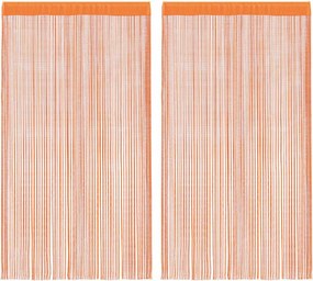 vidaXL Perdele șir 2 buc Portocaliu 140x250 cm