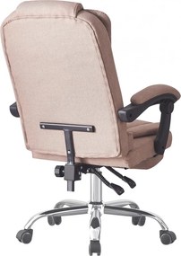 RESIGILAT- Scaun directorial, suport picioare, reglabil, Material textil, Bej