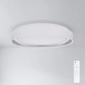 Brilagi - Plafonieră LED dimabilă WALDO, 48 W, 230 V, Ø 40 cm, alb/argintiu, cu telecomandă