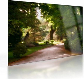 Tablou pe sticlă cu parc (70x50 cm)