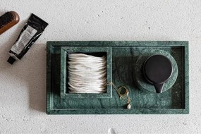 Organizator de baie verde închis pentru dischete demachiante din marmură Marble – Mette Ditmer Denmark