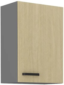 Dulap superior de bucătărie Scarmi 50 G 72 1F (Antracit + Herringbone scandi). 1049753