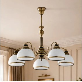 Brilagi - Lustră pe tijă TAURUS 5xE27/15W/230V diam. 70 cm bronz
