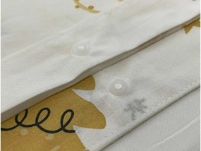 Lenjerie de pat din bumbac FROST & GOLD alba Dimensiune lenjerie de pat: 70 x 90 cm | 140 x 200 cm