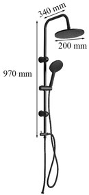 Set de duș Corina Black fără baterie