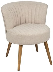 Scaun dining, gri, din lemn de cauciuc si textil, Demeure