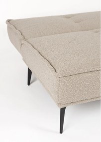 Canapea bej extensibilă cu tapițerie din țesătură bouclé 184 cm Cielke – White Label