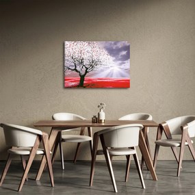 Tablou cu pomul roșu (70x50 cm)