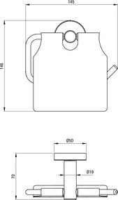 JASMIN Suport pentru hârtie igienică - montare pe perete Finisaj: Crom ADJ_0221