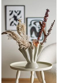 Vază bej din gresie handmade Plier – Bloomingville