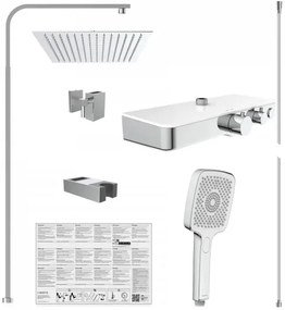 Schütte 60530 - Set de duș OCEAN cu baterie termostatică, crom lucios