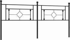 vidaXL Tăblie de pat de schimb metalică, negru, 200 cm