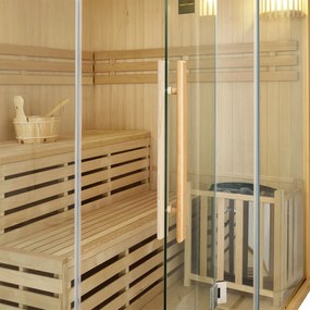Tradičná saunová kabína / fínska sauna Espoo150 Premium - 150 x 150 cm 6 kW