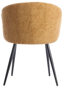 Set de scaune de sufragerie galben ocru 2 buc. din metal Radaja – Light &amp; Living