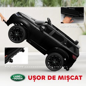 AIYAPLAY Mașină Electrică pentru Copii 3-6 Ani cu Telecomandă, Centură, Muzică, Claxon și Faruri, 106x65.5x51 cm, Negru | Aosom Romania