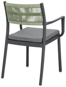 Scaune de grădină gri 4 buc. din plastic Alvin – Bizzotto