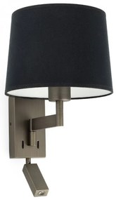 Aplica cu reader LED stil clasic design elegant ARTIS bronz/negru